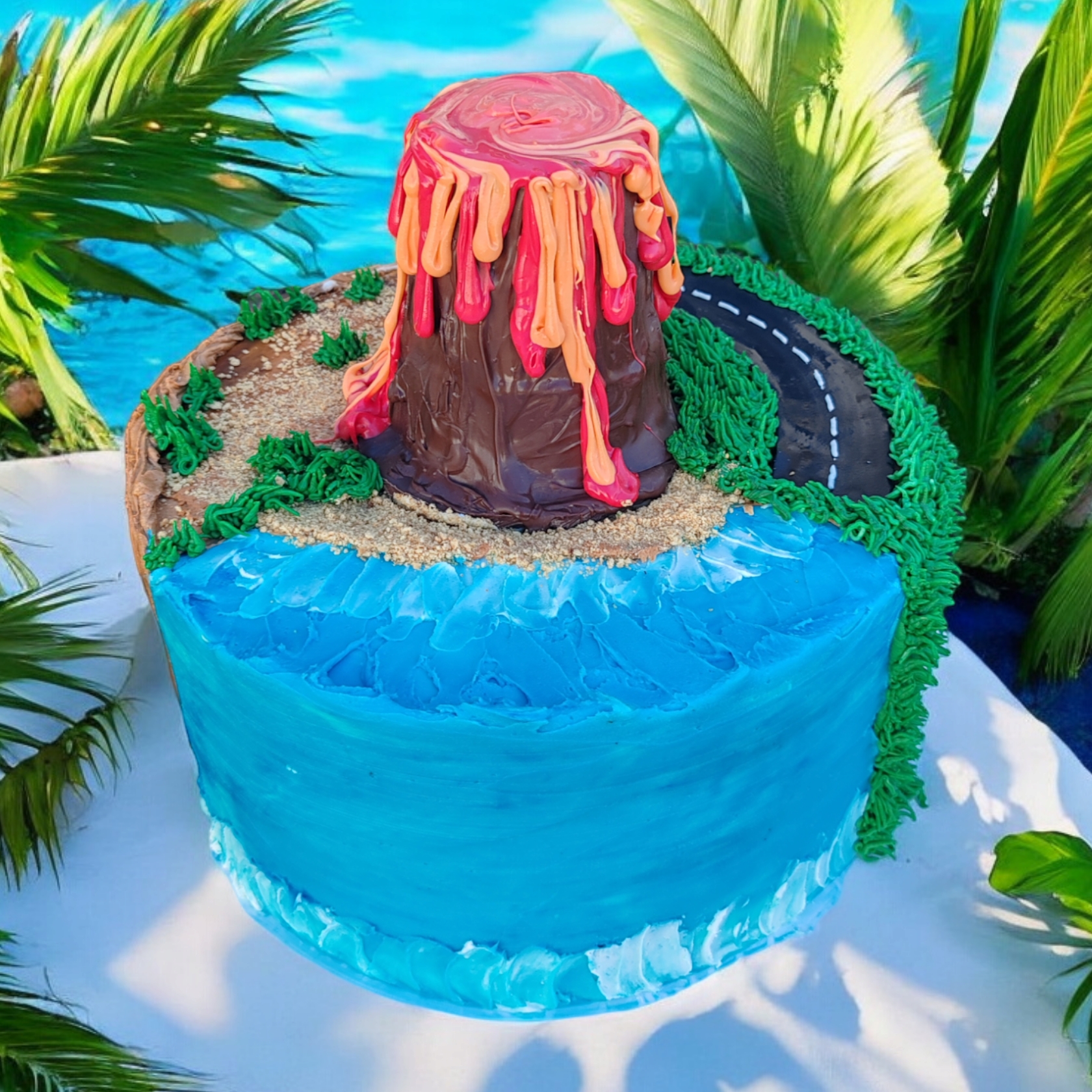 10" Tall Single Tier Cake