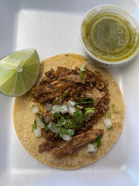 Taco de Buche - Pork Maw Taco from Tacos del Valle