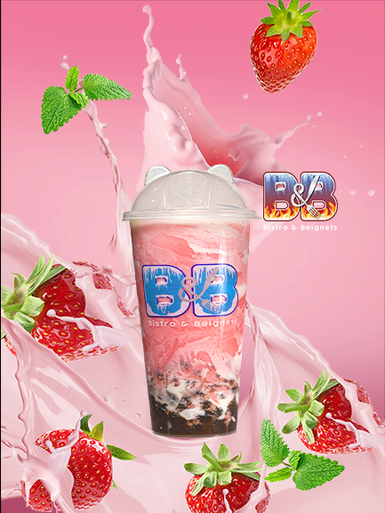 LARGE STRAWBERRY MILK TEA