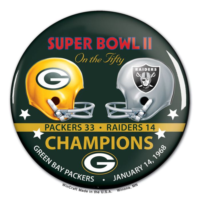 Green Bay Packers Super Bowl II Champions Button