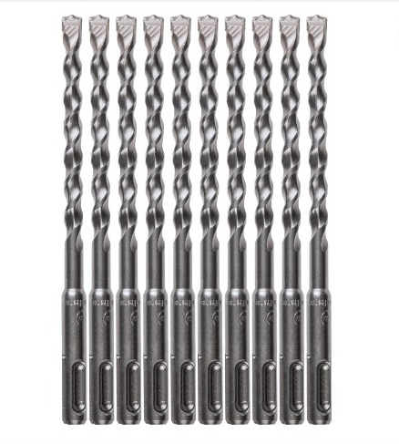 5/16" x 6" SDS‑PLUS Bit, 2‑Cutter, 10/pk