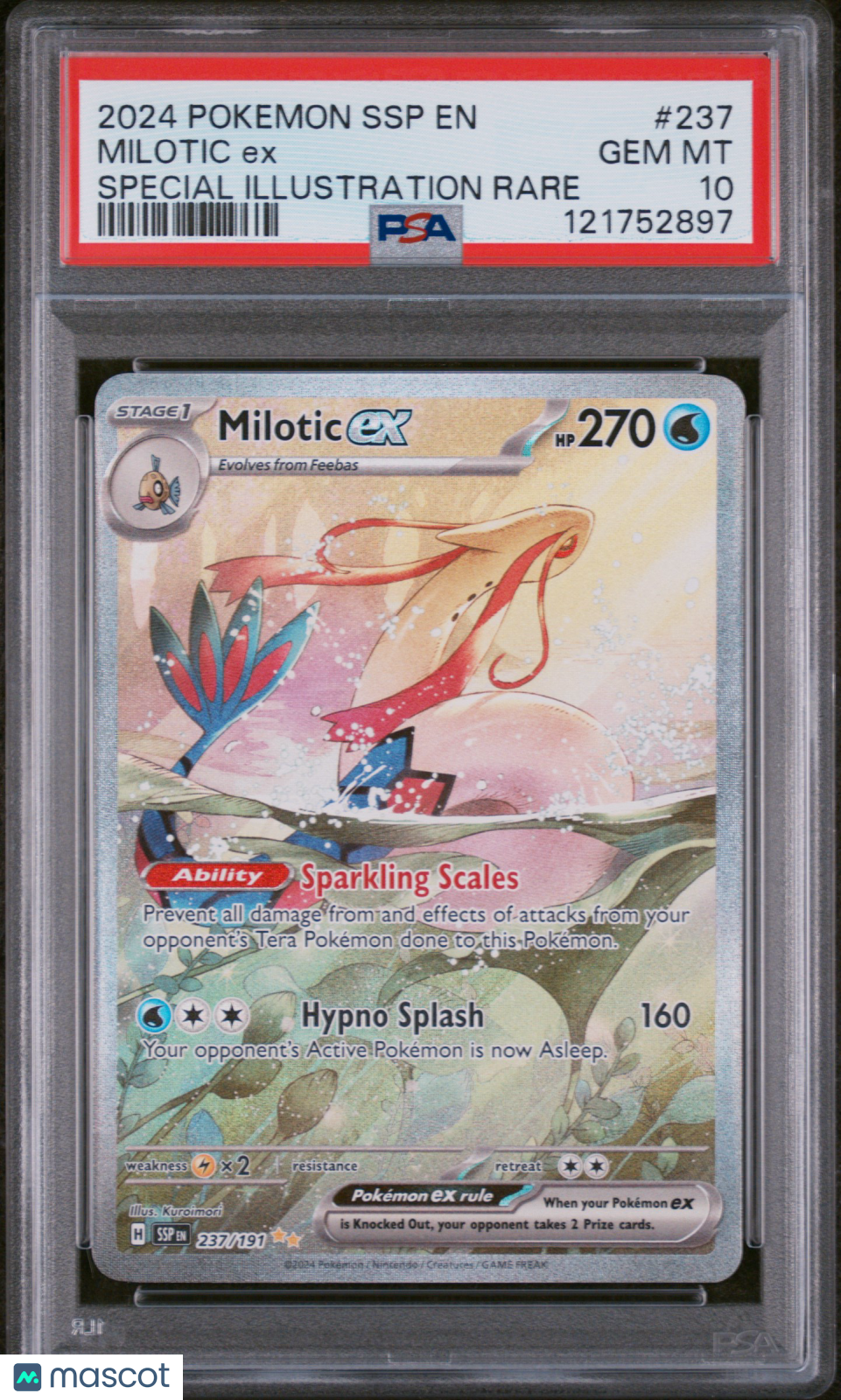2024 Pokemon Surging Sparks Milotic EX Special Illustration Rare PSA 10 #237