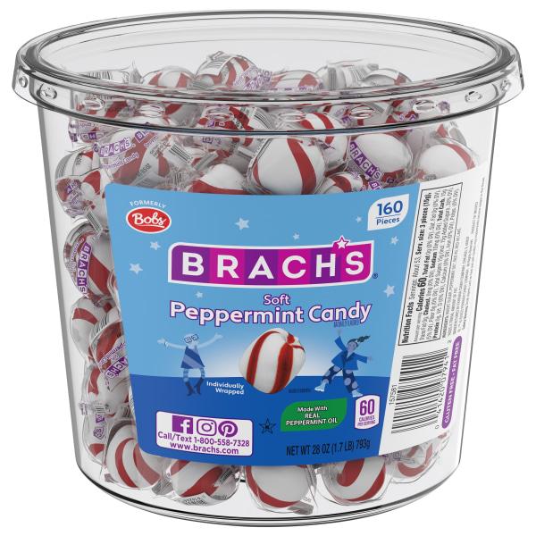 Brach's Soft Peppermint Candy Tub 160 Pieces 28 Ounce