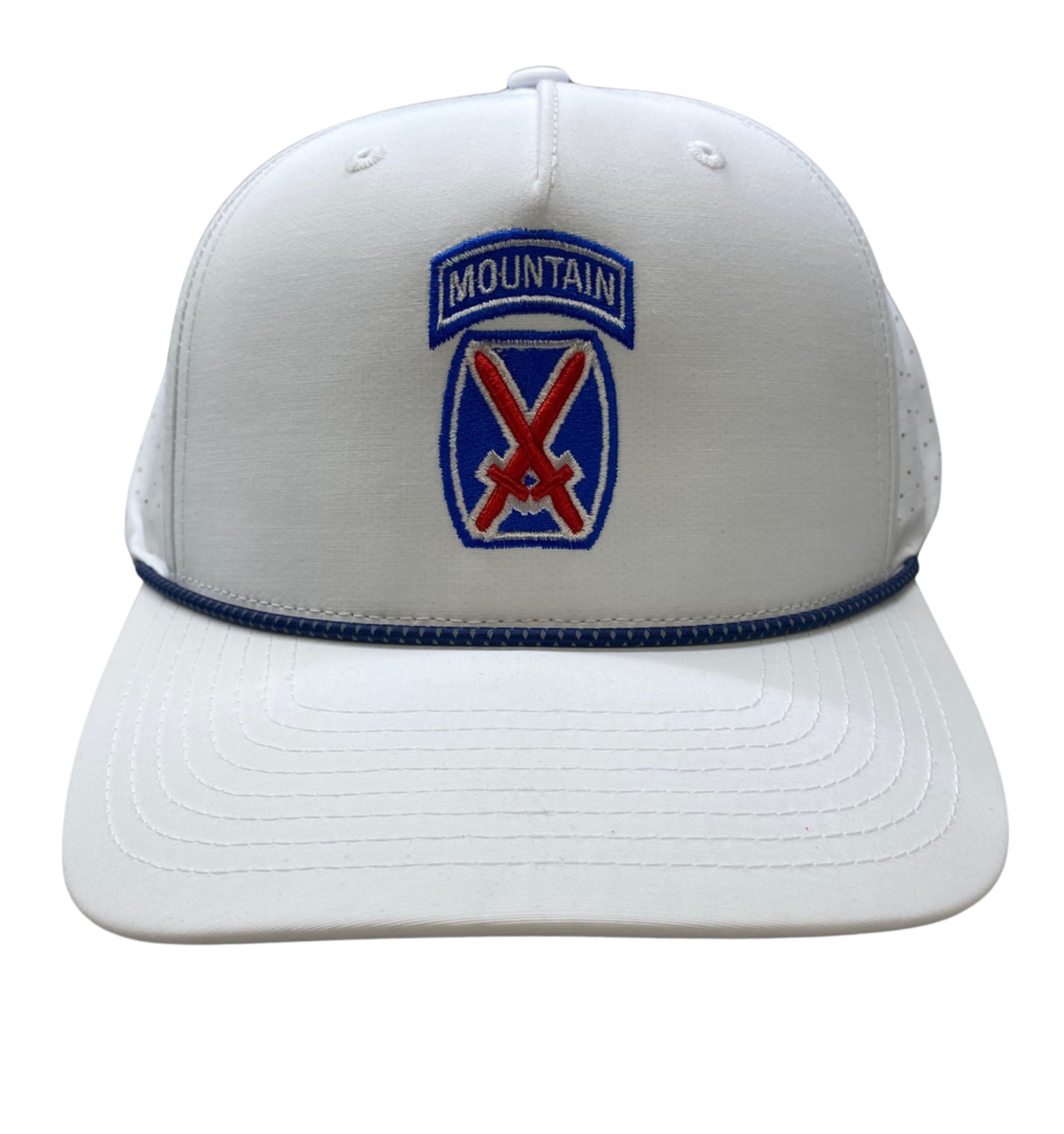 10th Mountain Division White Performance Hat