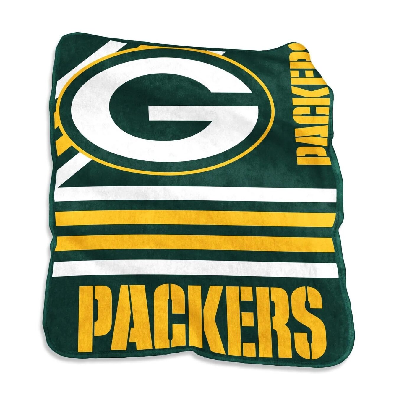 Green Bay Packers Team Stripe Raschel Throw Blanket 50x60"