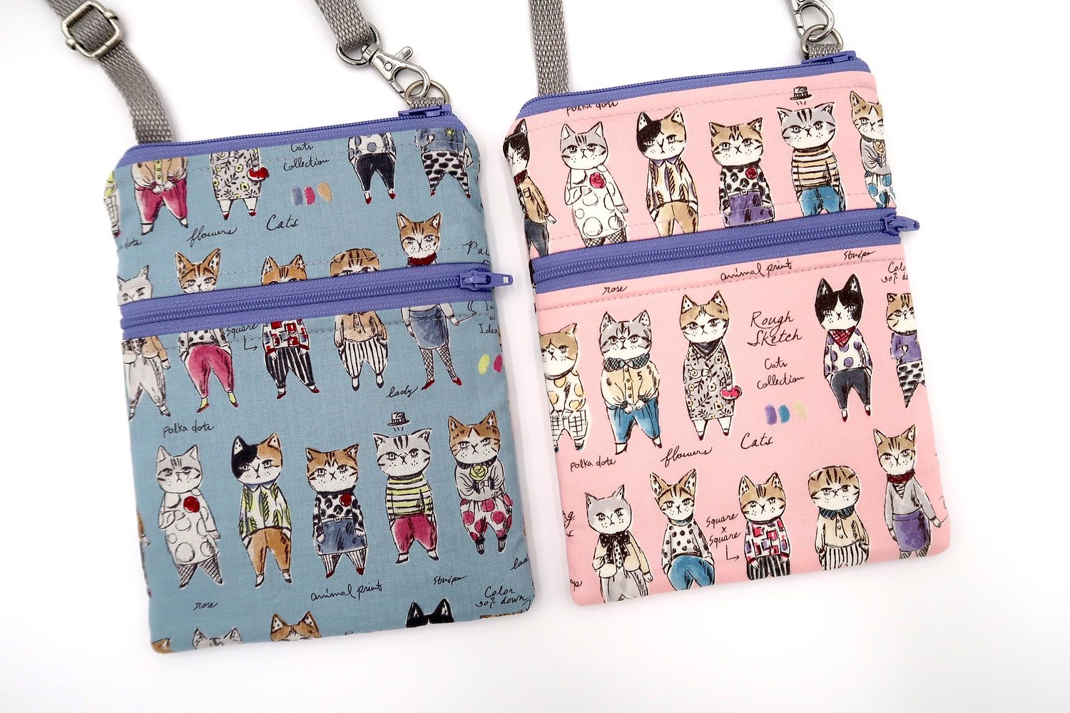 Small Crossbody Bag – Rough Sketch Cats, photo 17 of 18