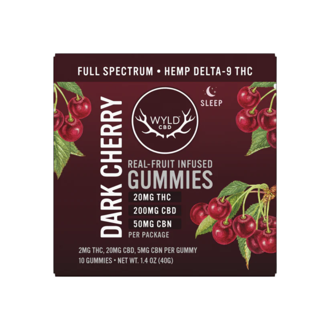 Wyld 2mg THC - 10 Gummies, Dark Cherry CBN