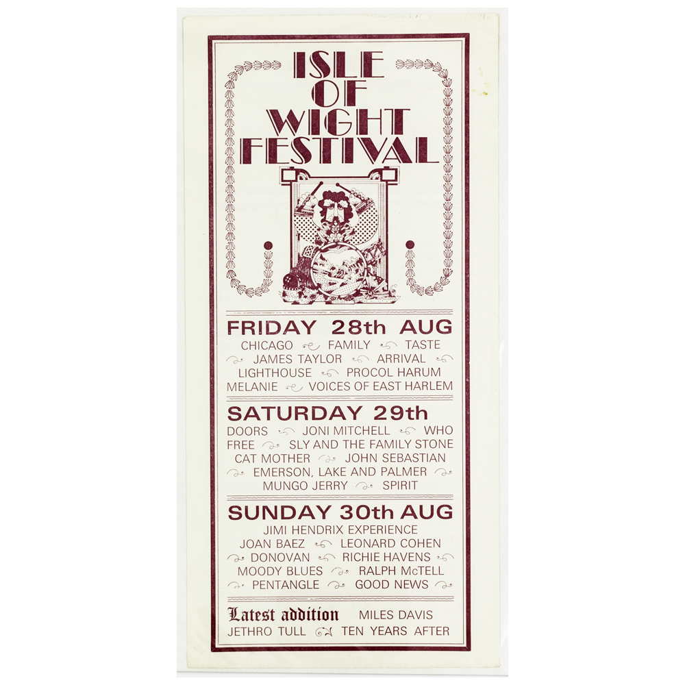 1970 Isle of Wight -- [Handbill]