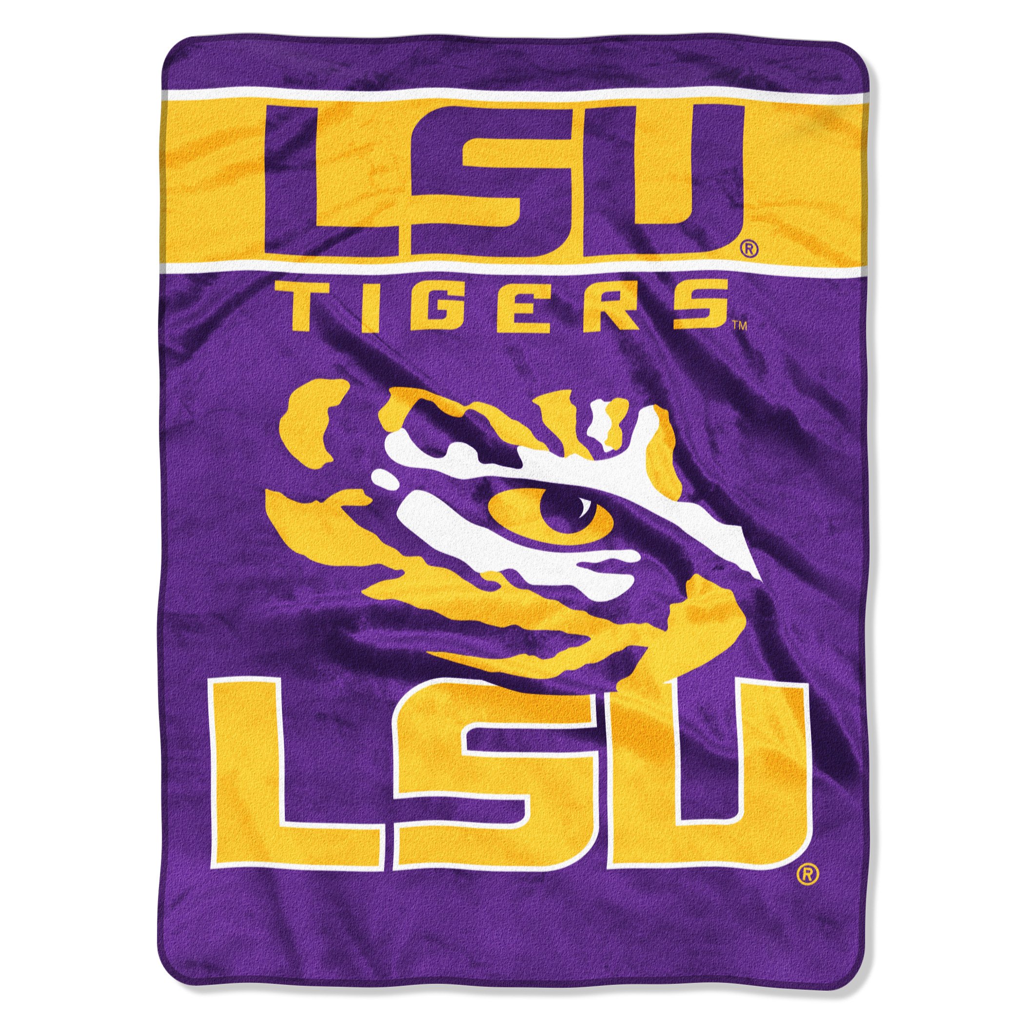 LSU Tigers Raschel Basic Design Blanket 60x80"