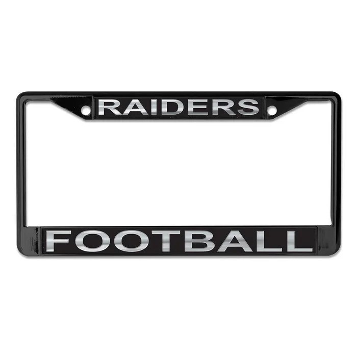 Las Vegas Raiders Black Laser Chrome License Plate Frame