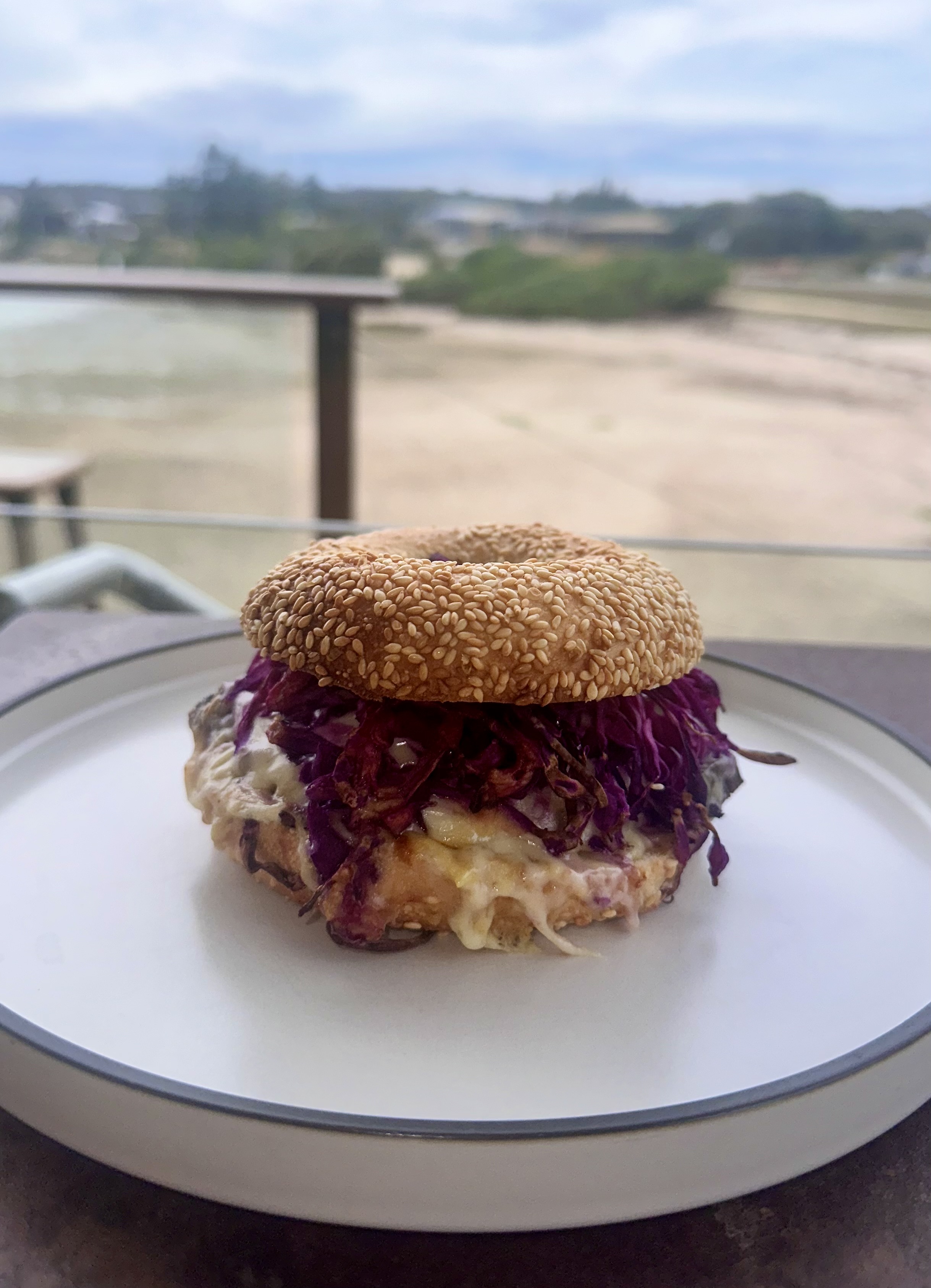 Beef Brisket Loaded Bagel
