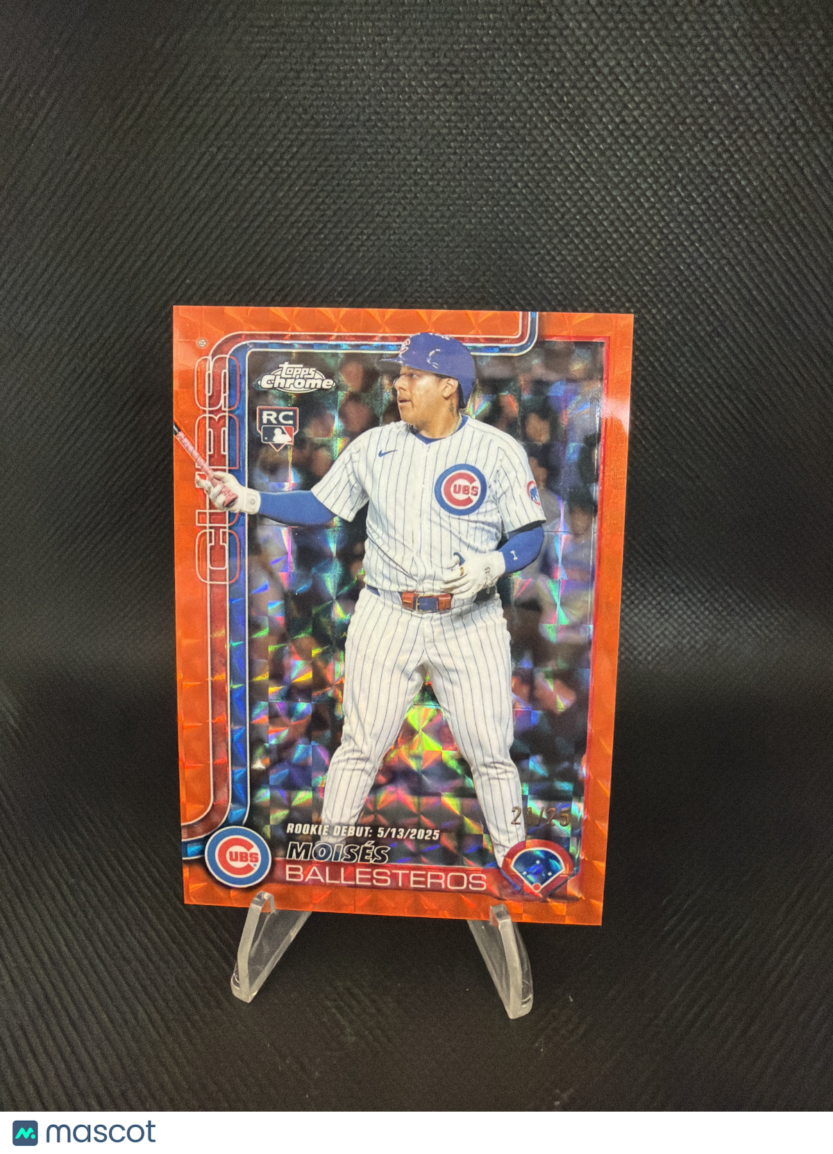 2025 Topps Chrome Update Moises Ballesteros Orange Geometric /25