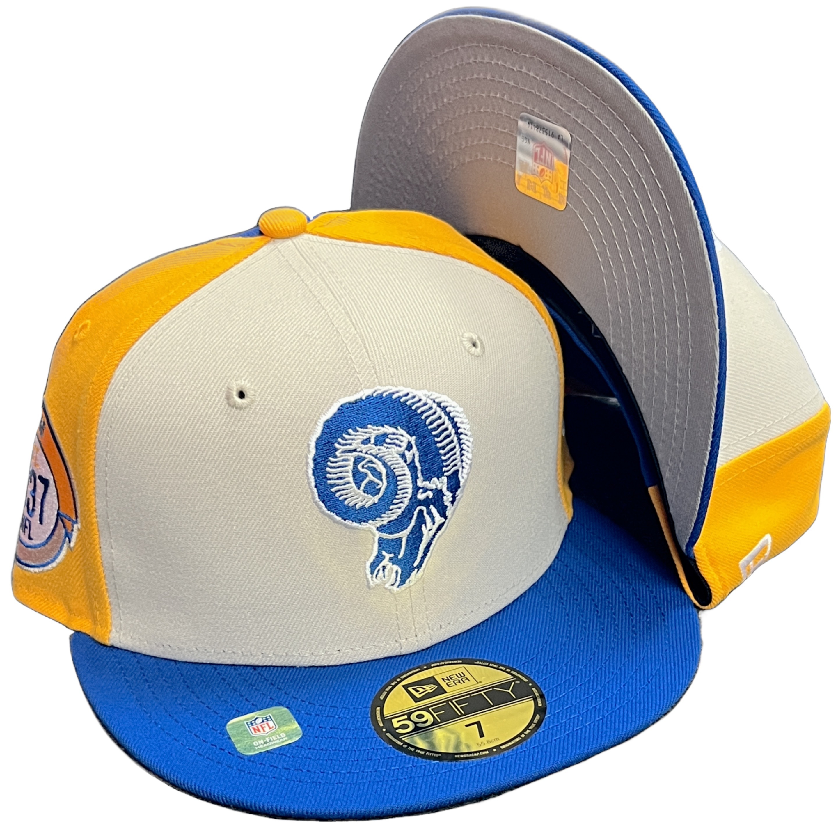 Los Angeles Rams 2023 Historic New Era 59FIFTY Sideline Hat