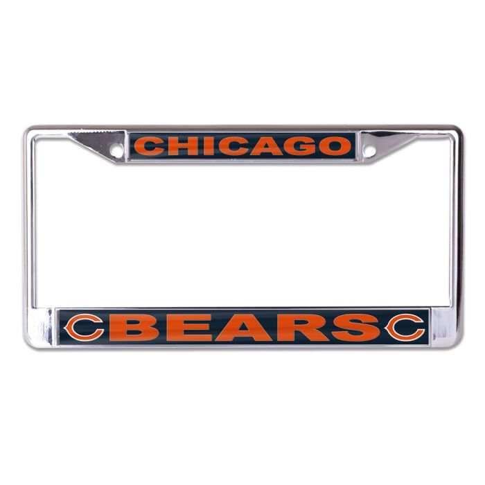 Chicago Bears Chrome License Plate Frame with Acrylic Inserts