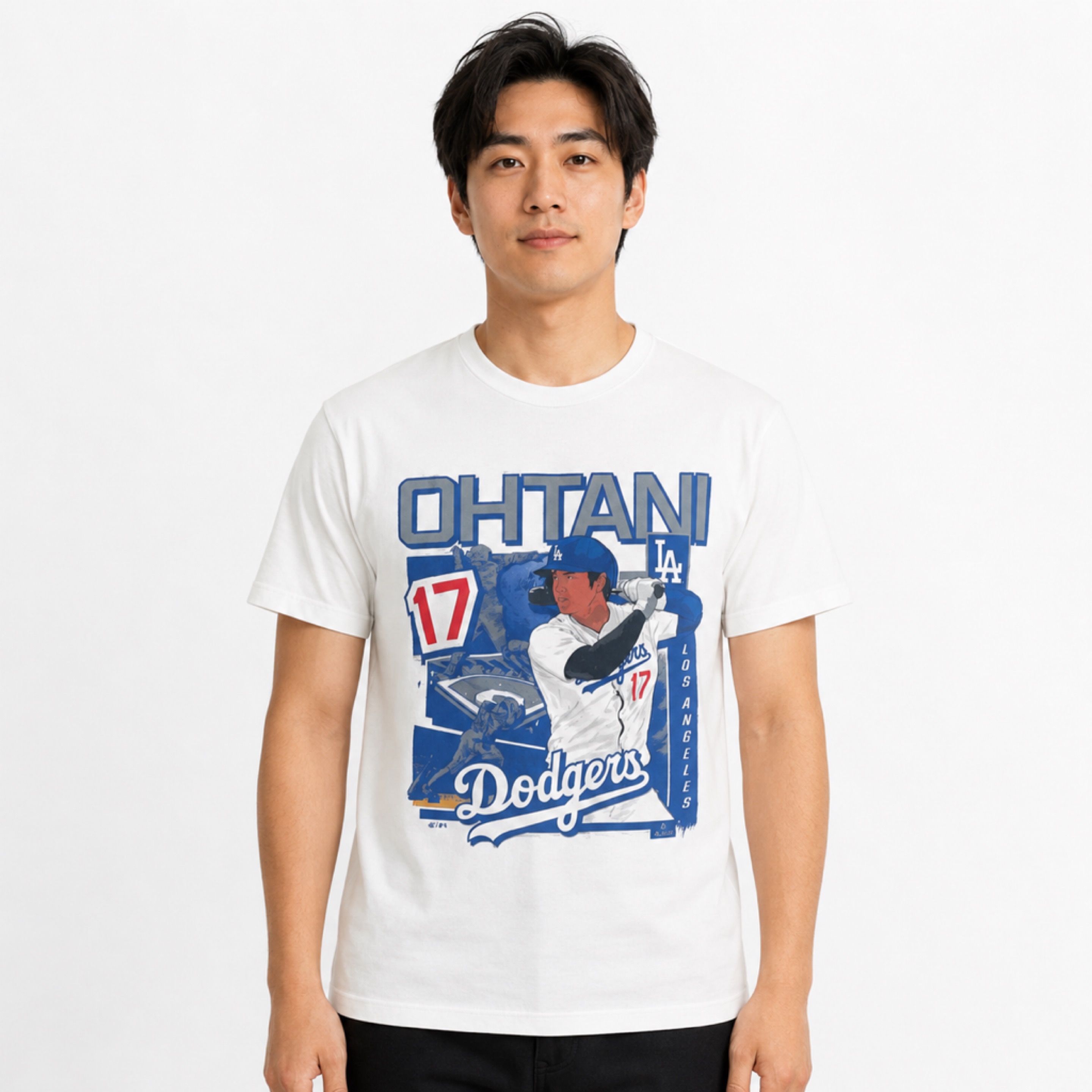 Los Angeles Dodgers Shohei Ohtani '47 Brand White Wash Field Mark Shirt