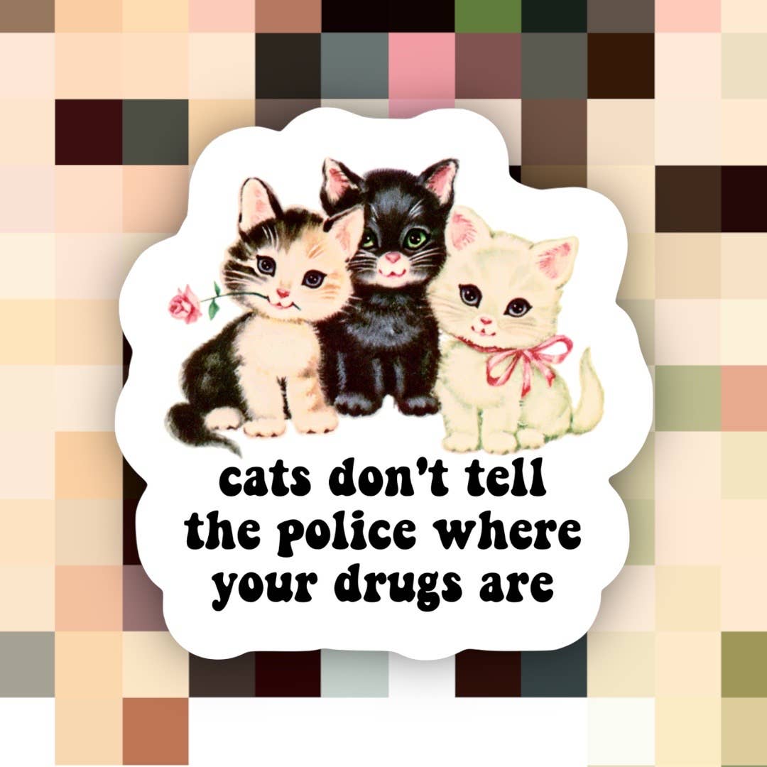 Ace the Pitmatian Co - Cat Funny Sticker