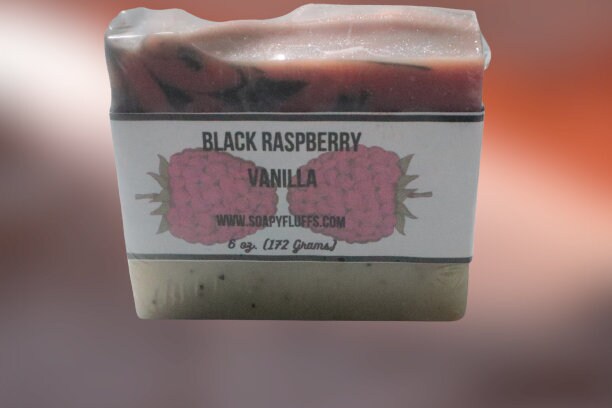 Black Raspberry Vanilla -  Artisan Handcrafted Cold Processed Soap for Skin Cleansing and Moisturizing Bar for Men & Women, Made in the USA
