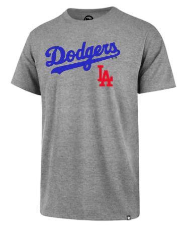 Los Angeles Dodgers Grey Script '47Brand Shirt w/ LA Logo