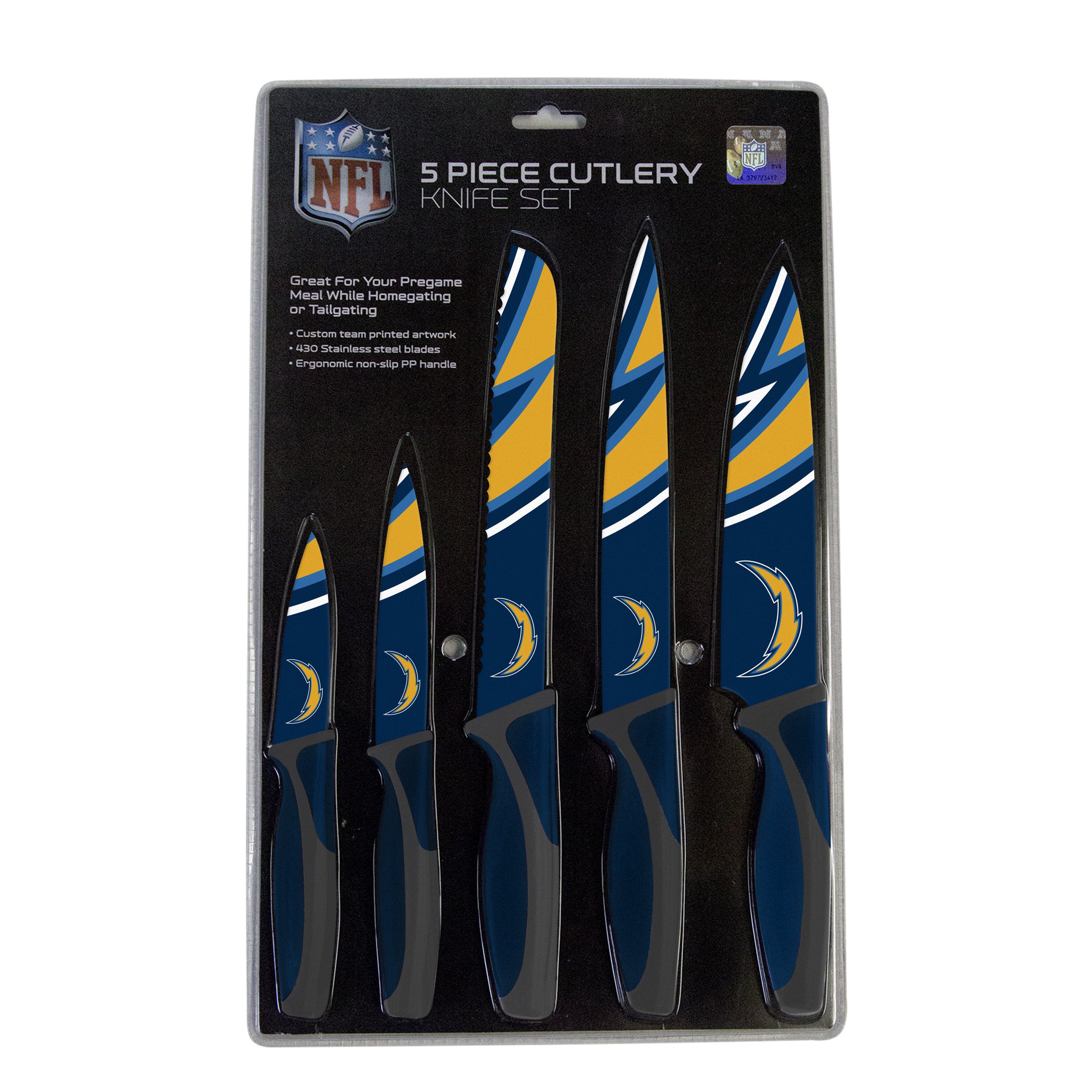 Los Angeles Chargers Kitchen Knife Set - 5 Pack