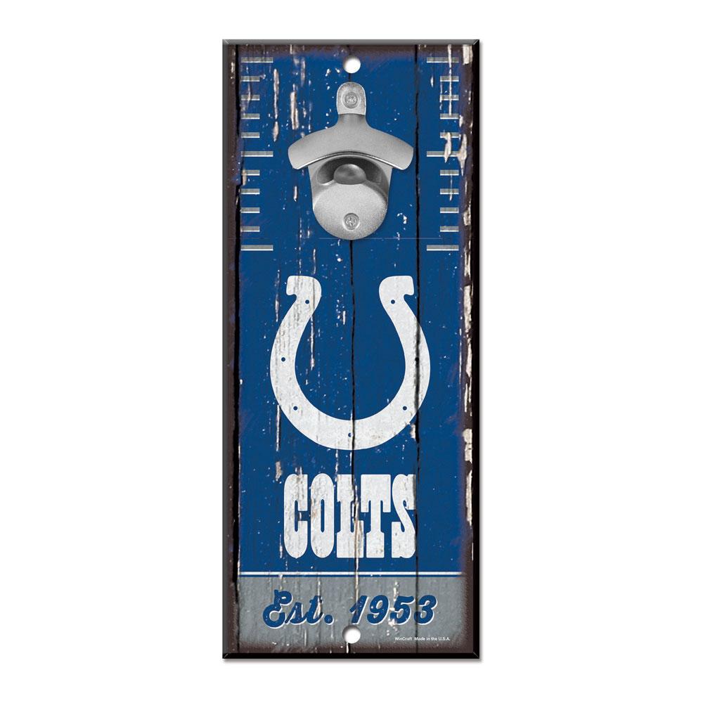 Indianapolis Colts Wood Bottle Opener 5x11"