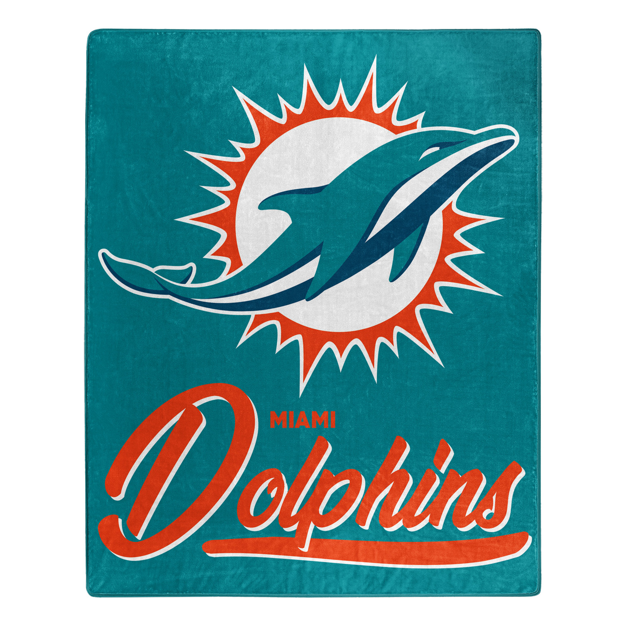 Miami Dolphins Signature Royal Plush Blanket 50x60"