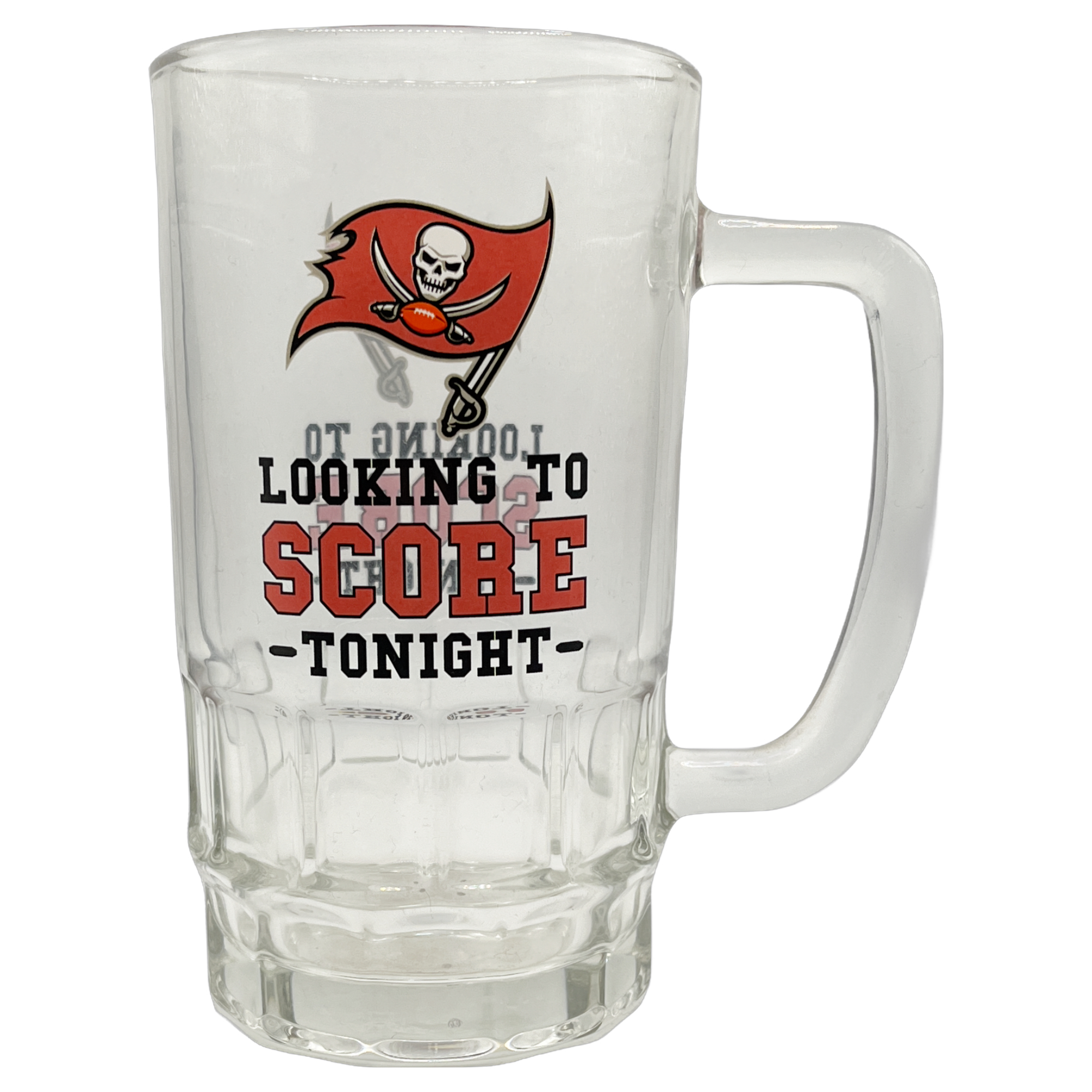 Tampa Bay Buccaneers 16oz Glass Tankard Mug with Print