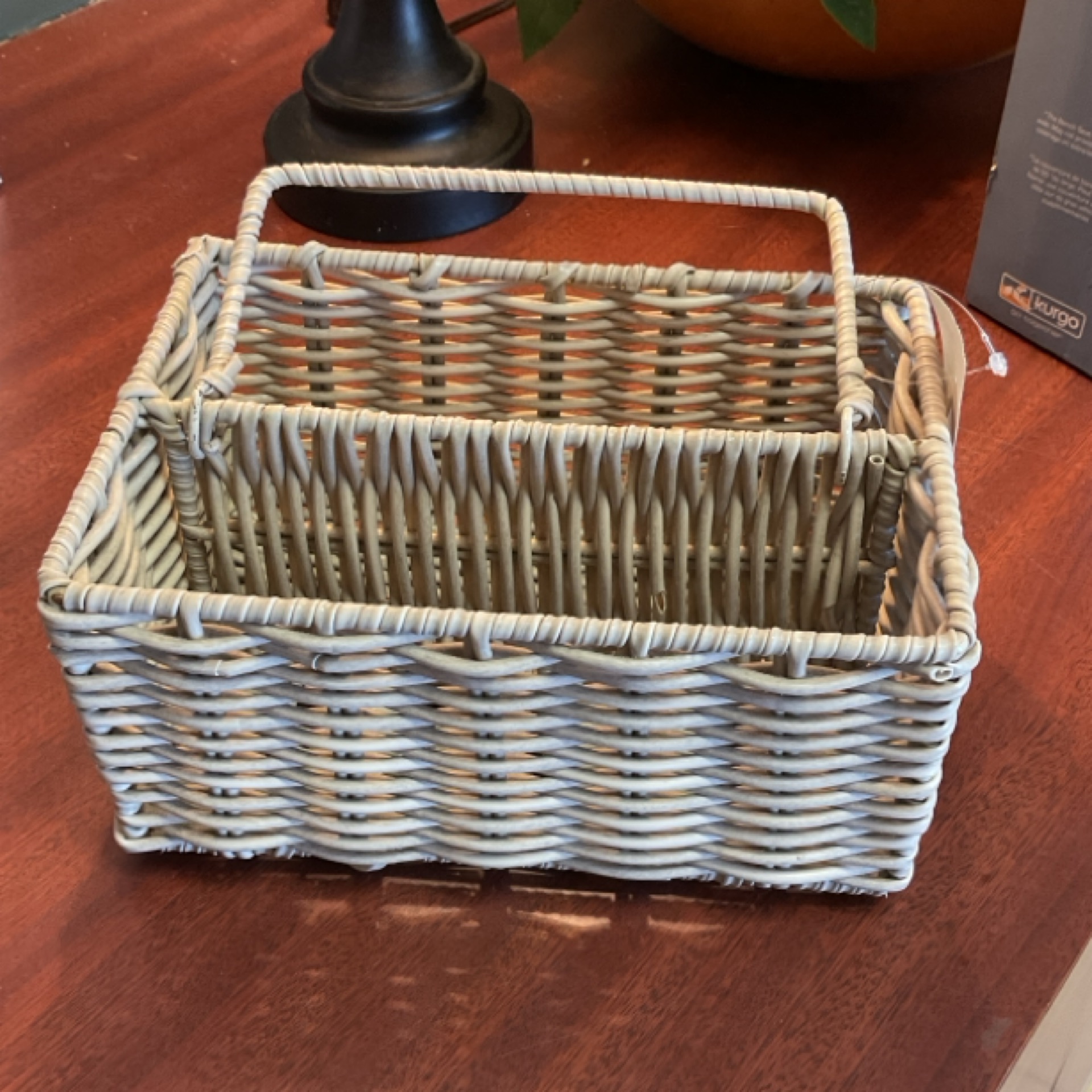 Small Wicker Basket Gray