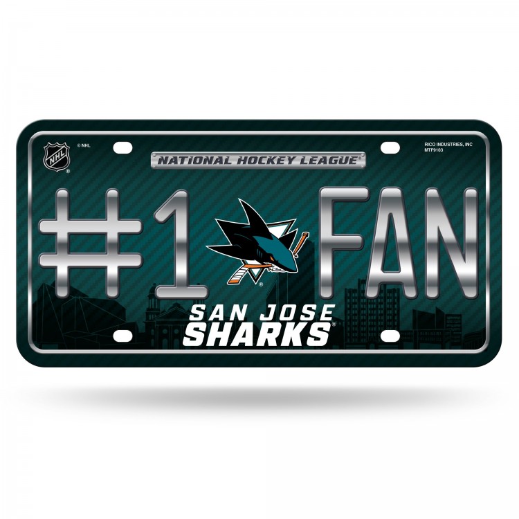 San Jose Sharks License Plate  - #1 FAN