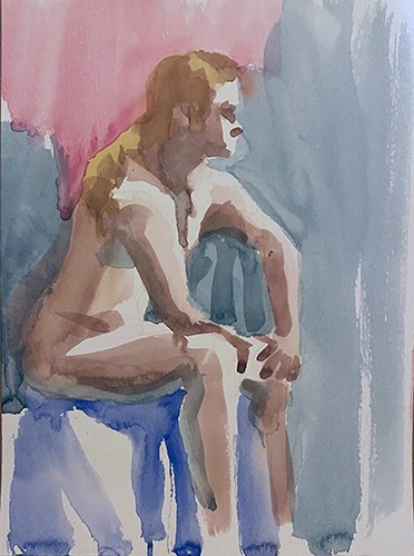 Original watercolor painting, title