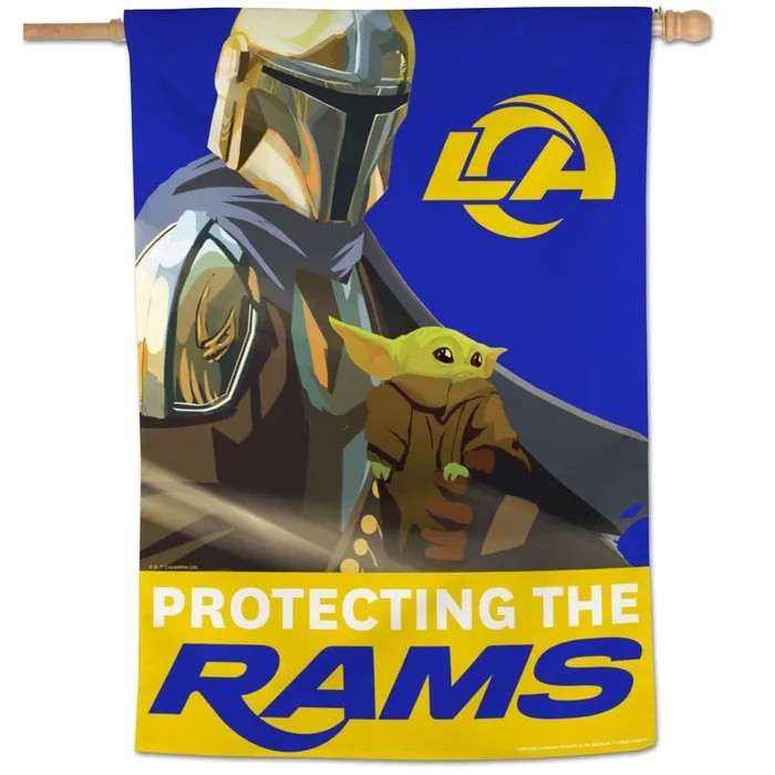 Los Angeles Rams Star Wars Mandalorian Vertical Banner 28x40"