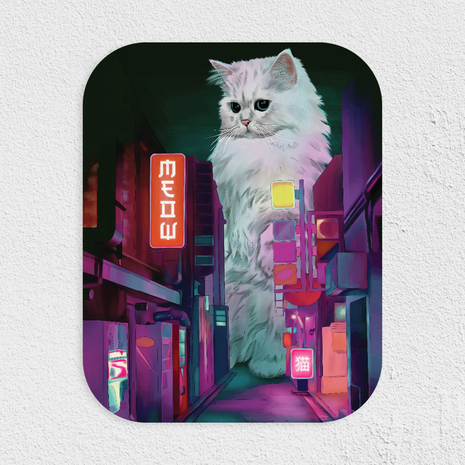 Cat Loaf Studio - Catzilla Waterproof Sticker: Glossy, 3"