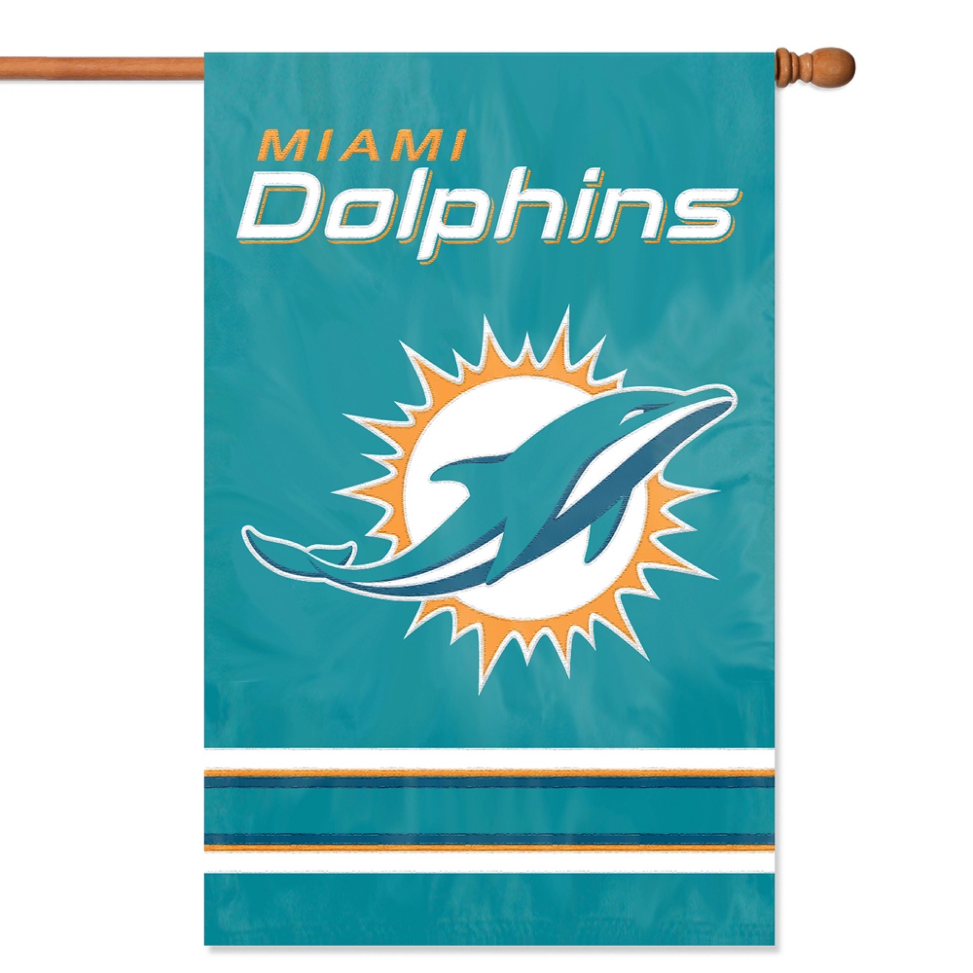 Miami Dolphins Embroidered 2-Sided Banner 28x44"