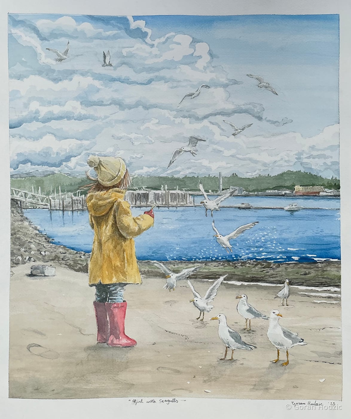 Girl with Seagulls