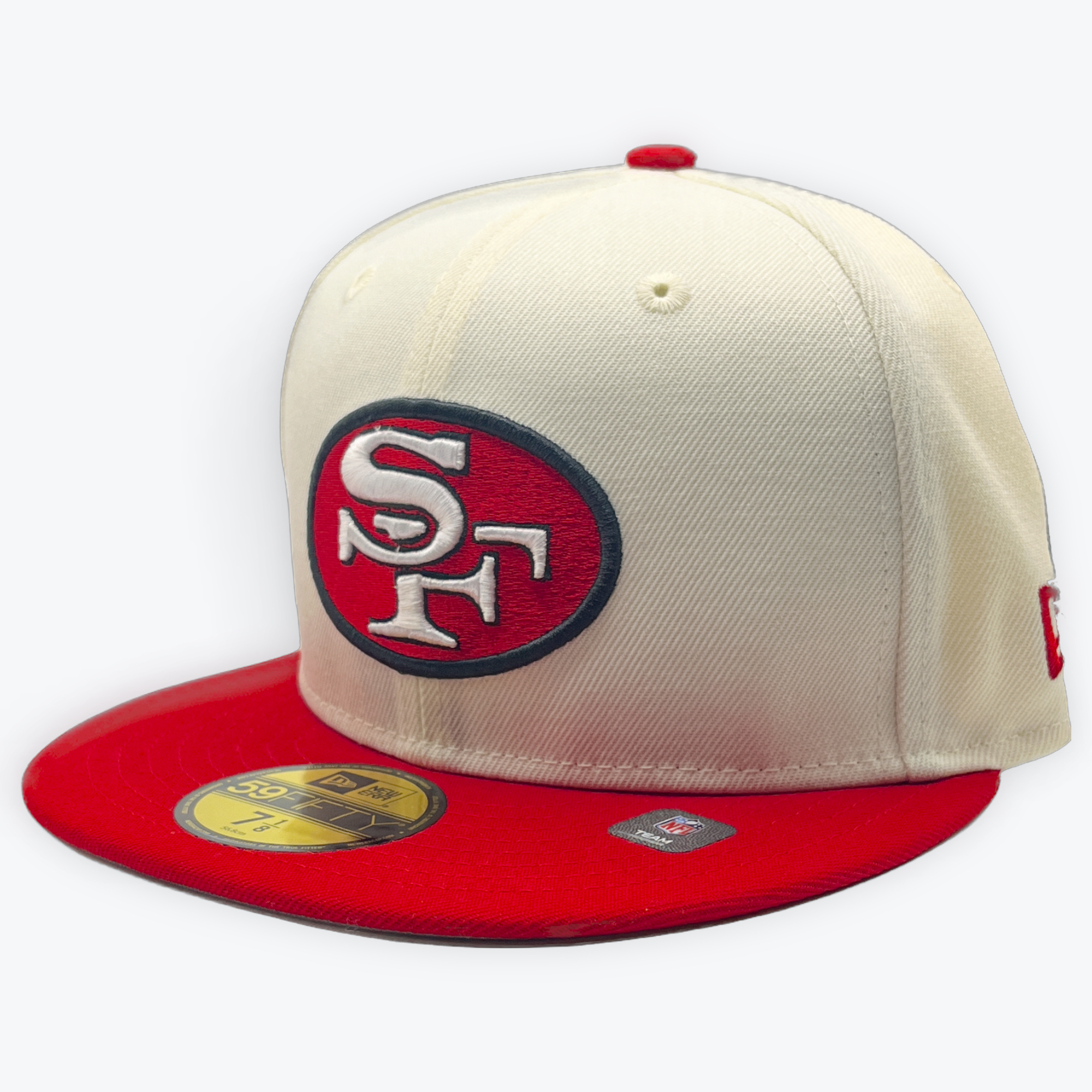 San Francisco 49ers Retro New Era 59FIFTY Khaki/Red Fitted Hat