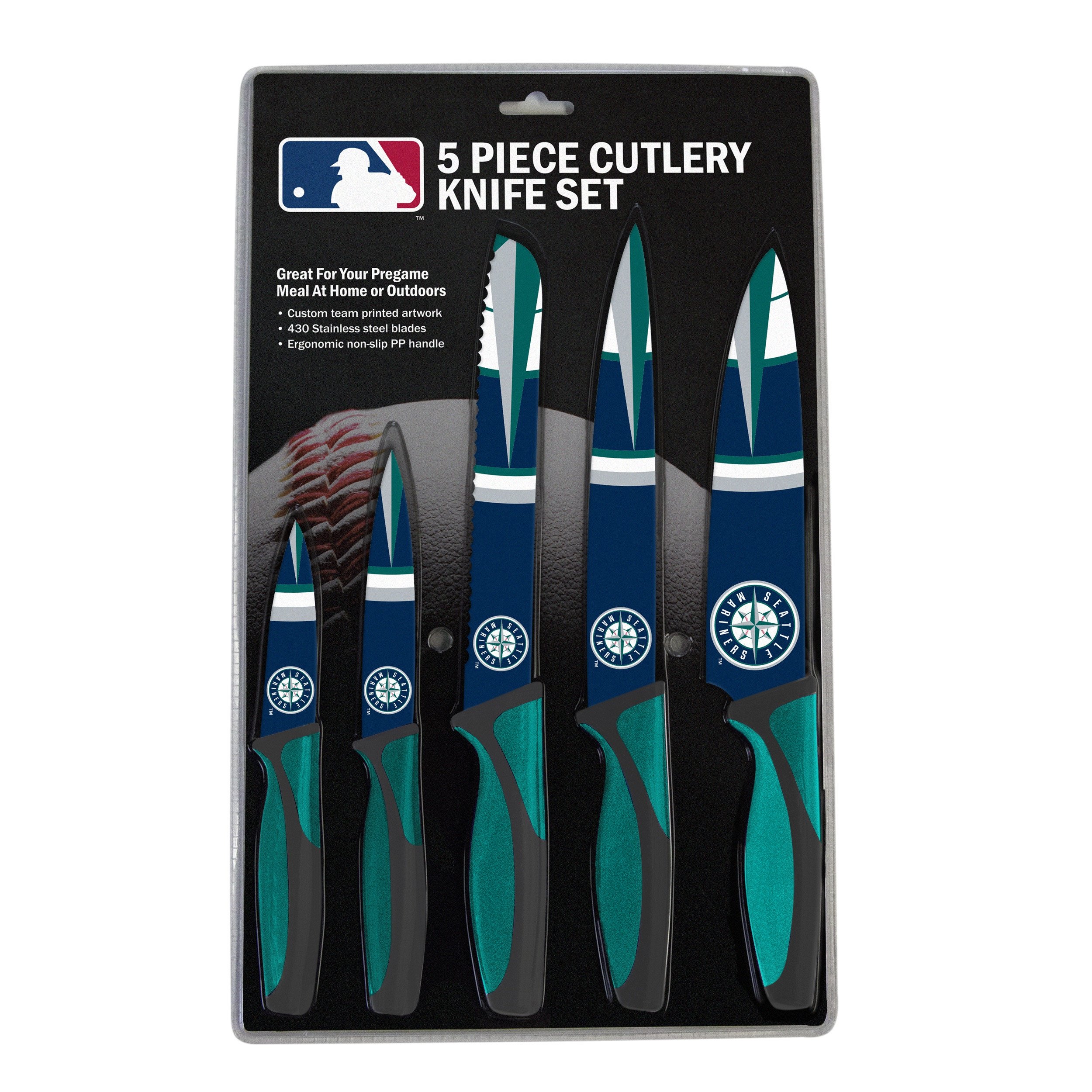 Seattle Mariners Kitchen Knife Set - 5 Pack