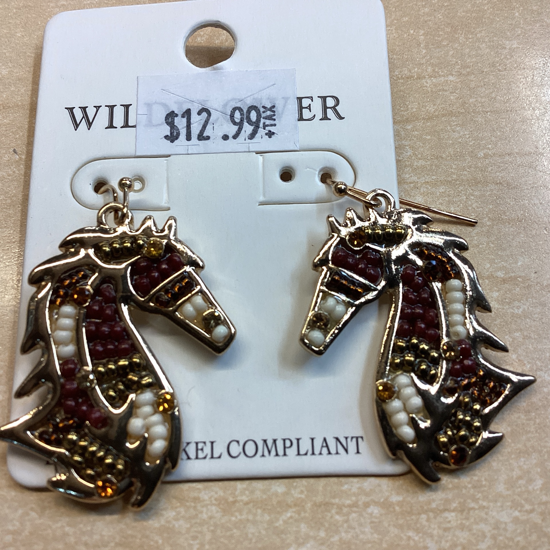 Bead Horse Earrings