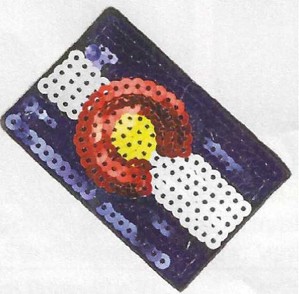 Colorado Flag Sequins Patch