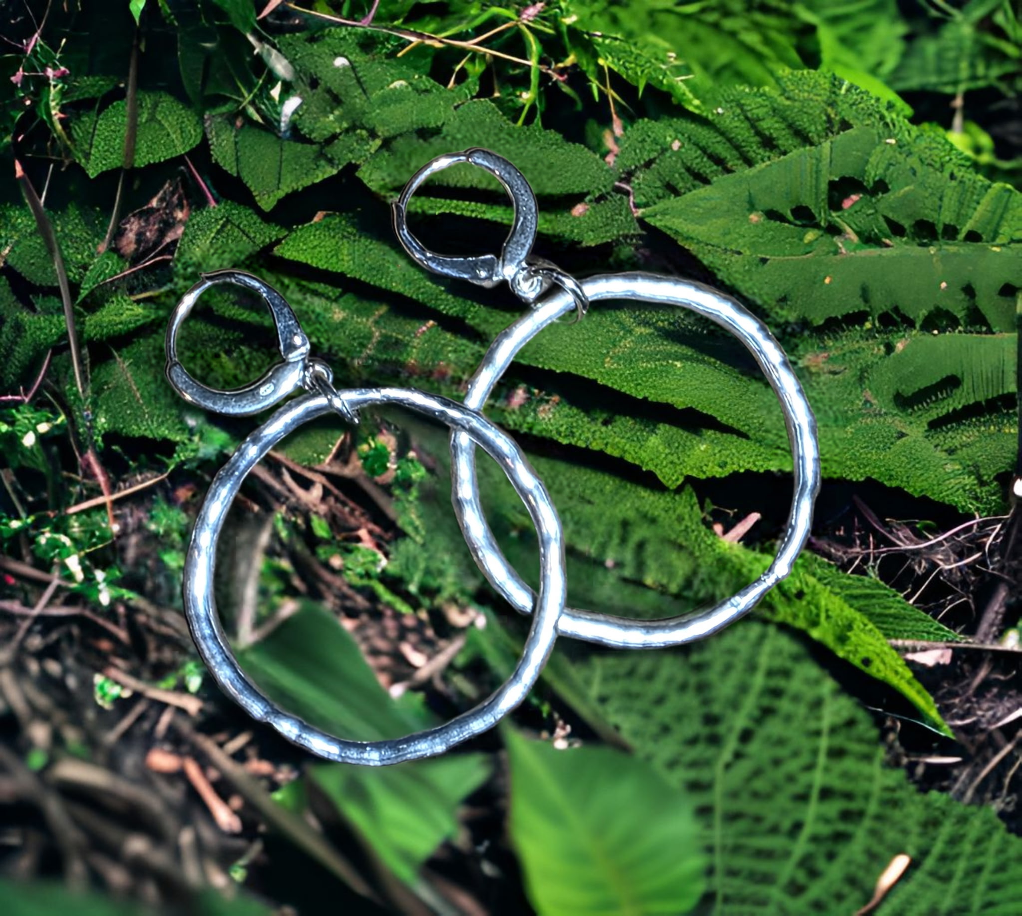 Aluminum Earrings - Circle by Moss Creek Art