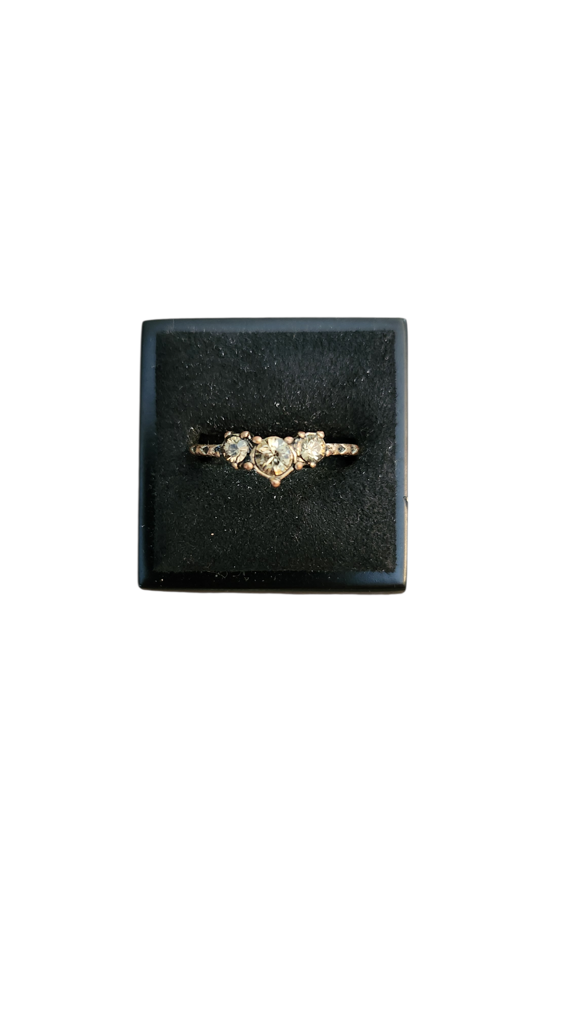 Size 6 Gold Toned Cubic Zirconia Ring