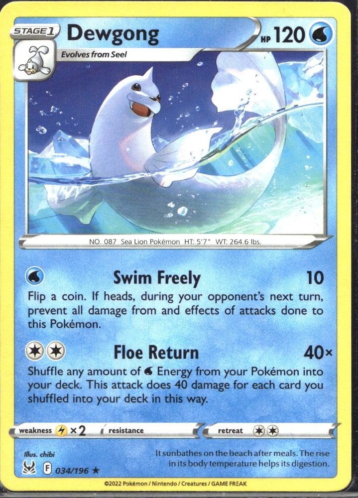 Dewgong - SWSH11 34/196