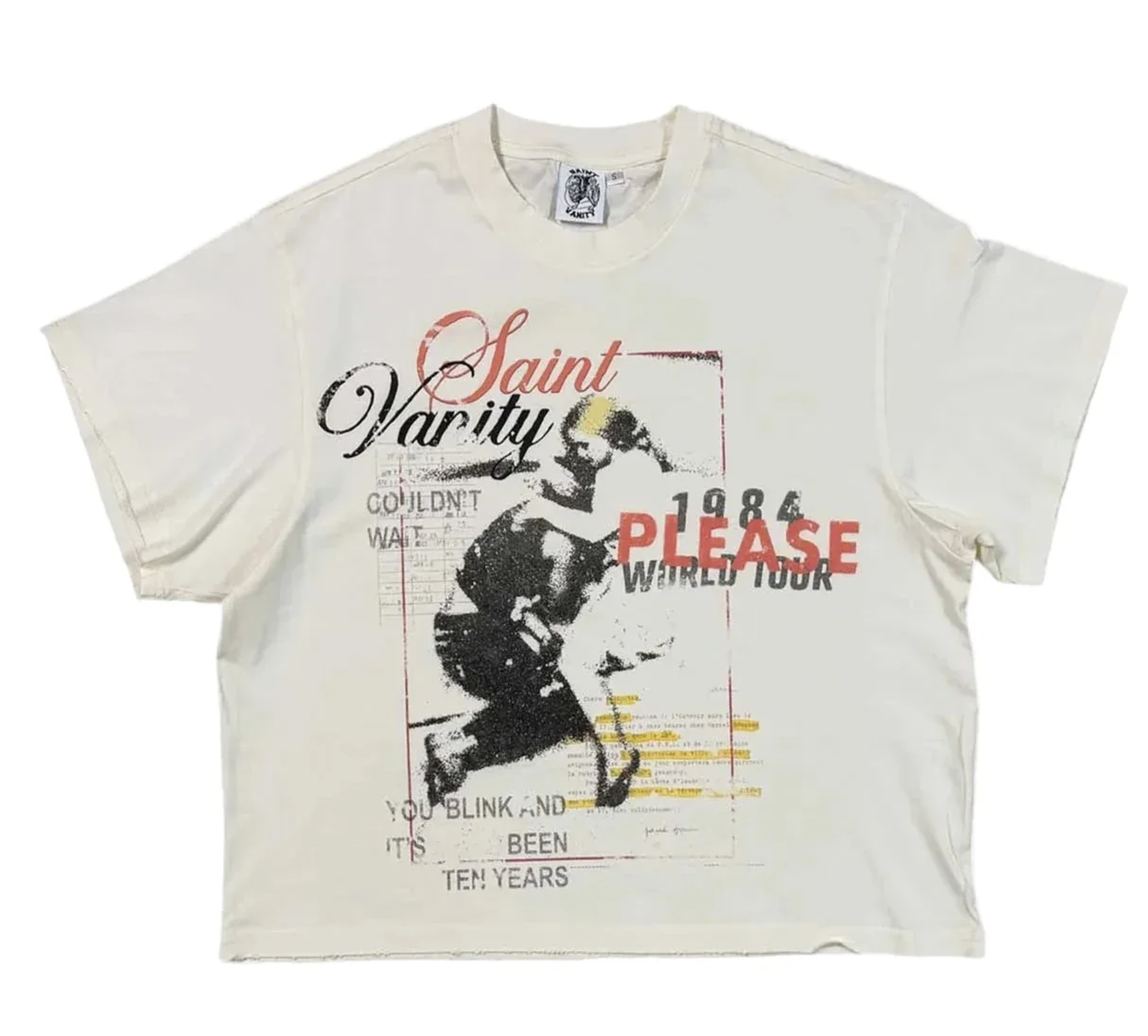 SAINT VANITY YES PLEASE! CREAM TEE