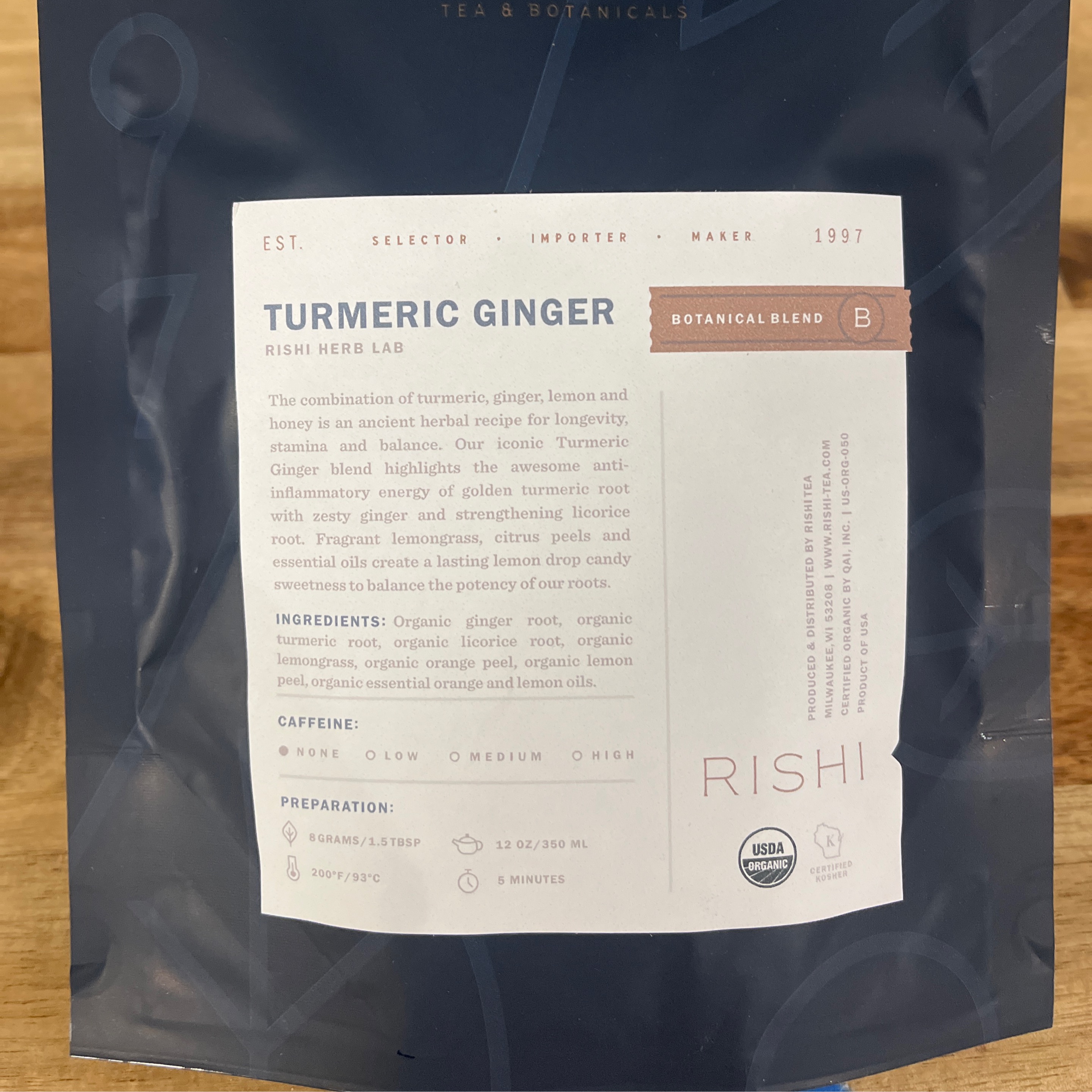 Turmeric Chai Retail bag 4oz