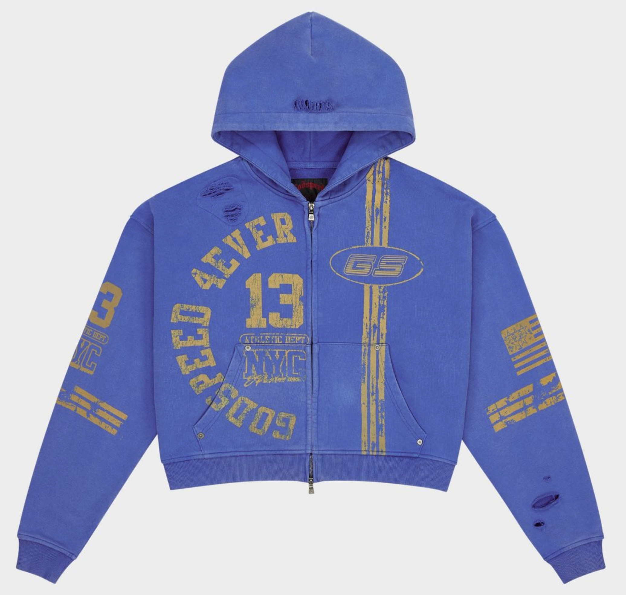 GODSPEED Roadster Zip Hoodie (Blue Yellow) BOOM26