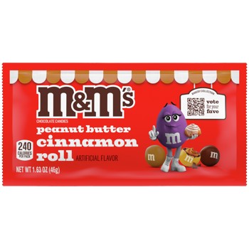 M&M's Peanut Butter Cinnamon Roll Chocolate Candy 1.63oz 24ct