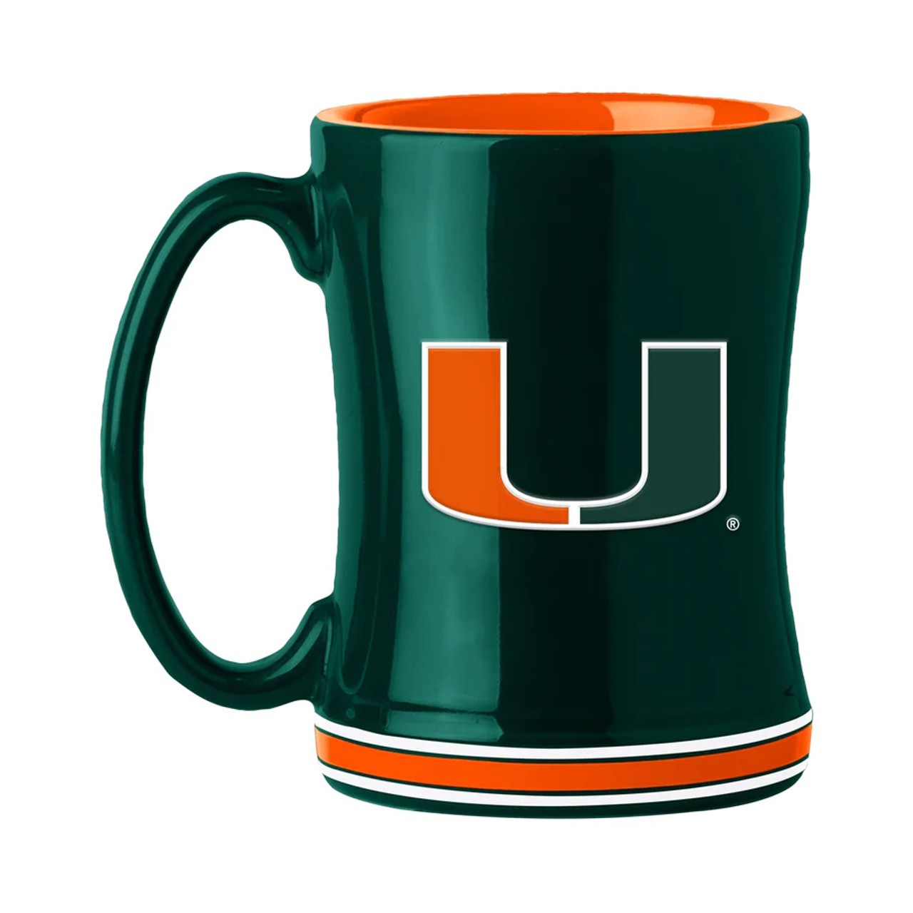 Miami Hurricanes Sculpted Coffee Mug 14oz