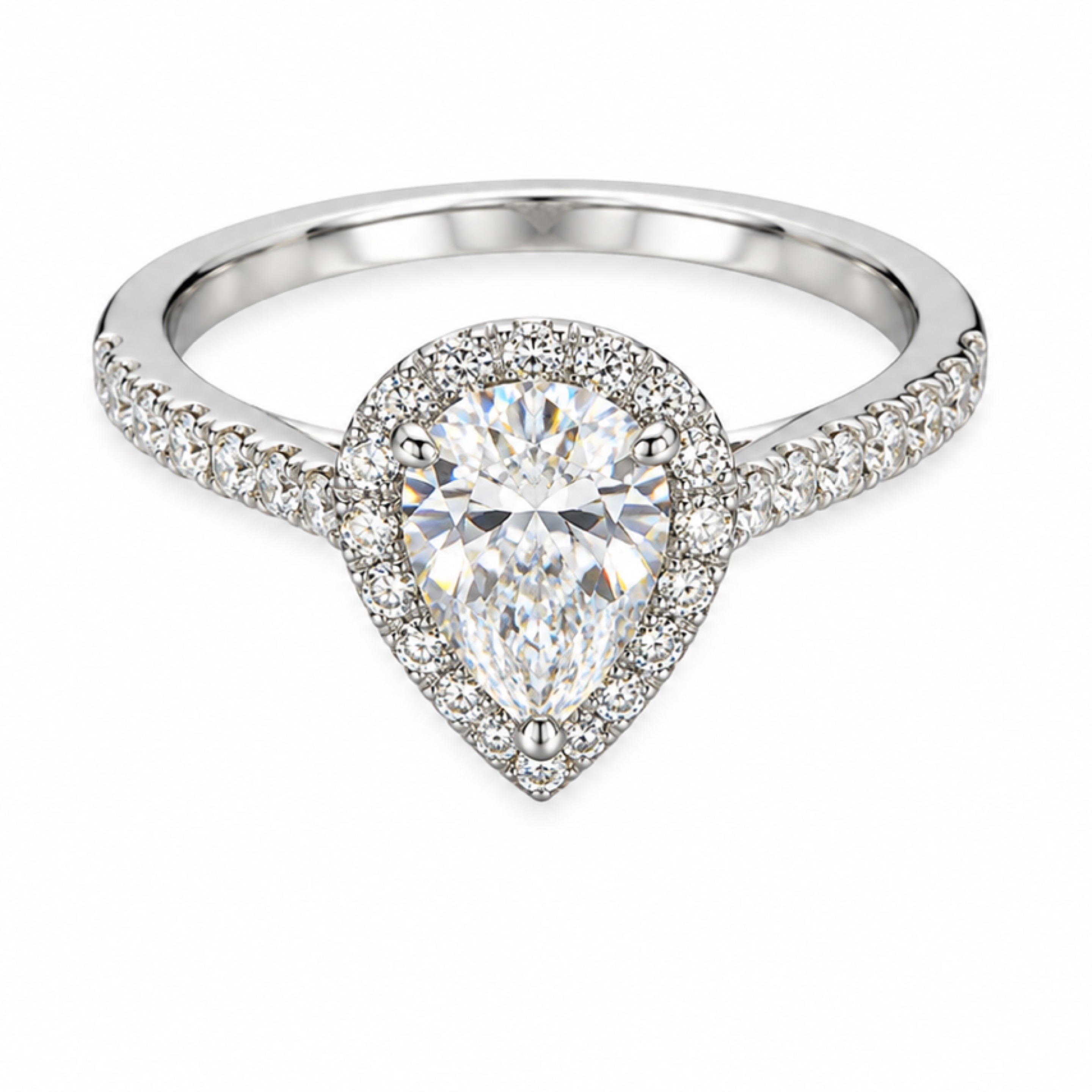 Moissanite Pear Ring Sz. 8