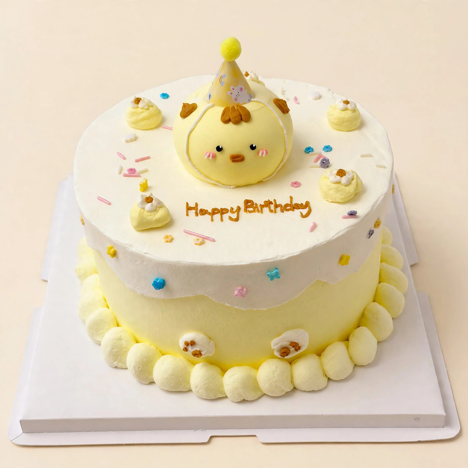 Sunny Chick Birthday Cake — HoneyMe Bakery, Bellevue