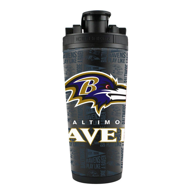 Baltimore Ravens 4D Stainless Steel Ice Shaker 26oz