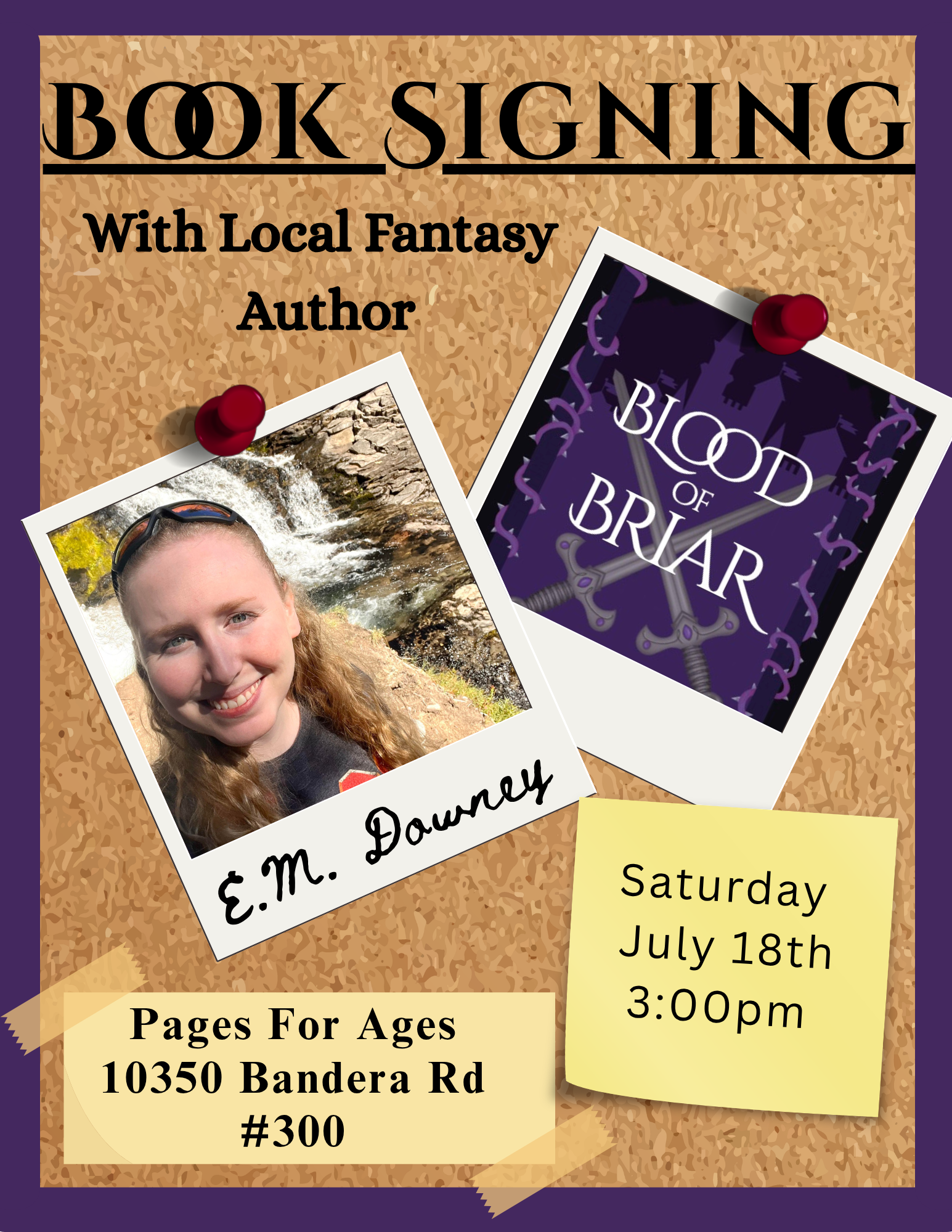 Author Event With E.m Downey