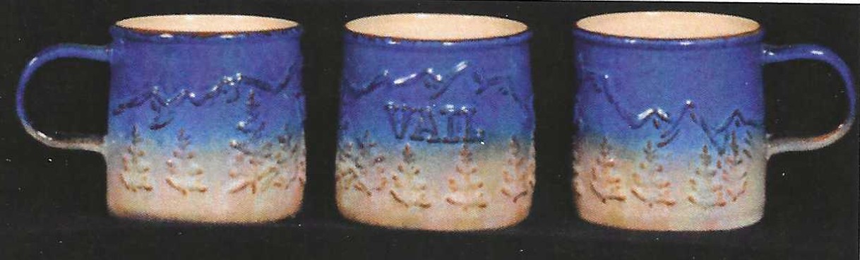 Vail Pottery Mug Blue and White